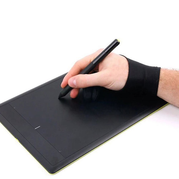 10-pack konstnärsritning 2-finger ritningshandskar för alla grafiska surfplattor digital ritning (S)
