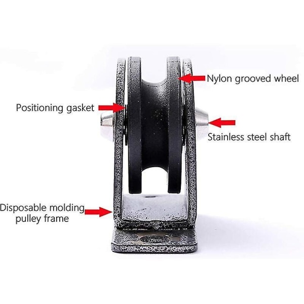 300 kg fast pulley ljudlös roterande pulley guide