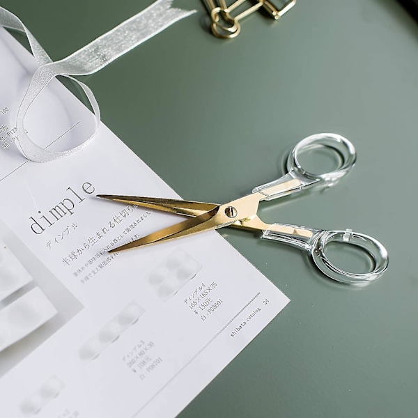 2024 Nye Stilfulde Akryl Guld Rustfrit Stål Premium Multifunktionelle Saks