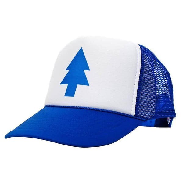 Dipper Gravity Falls Curved Bill Blå Tall Trä Trucker Hat Baseball Cap