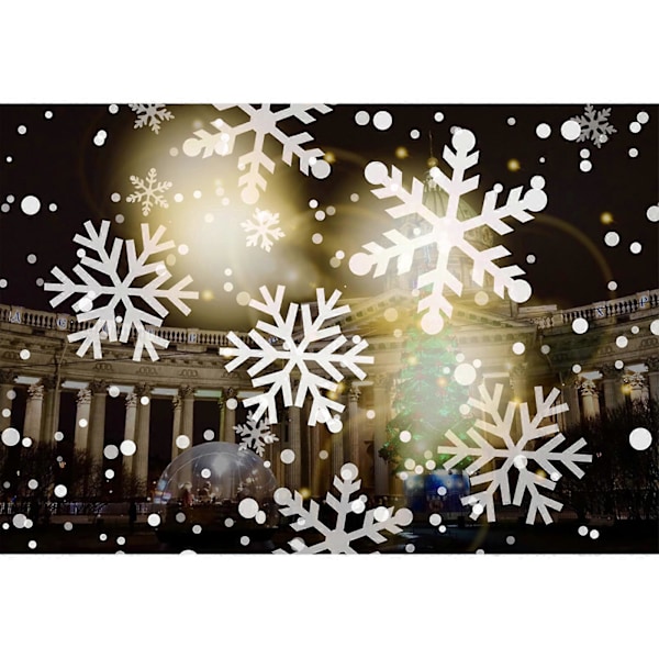 Julelys med snøprojeksjon, LED-snøshow-projektor, juledekorasjon
