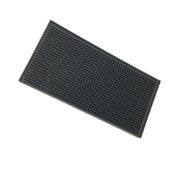1 st Slitstark Silikon Bar Halkskyddsmatta Diskho Avrinningsmatta Djupa Spår Koppunderlägg Bricka(svart)