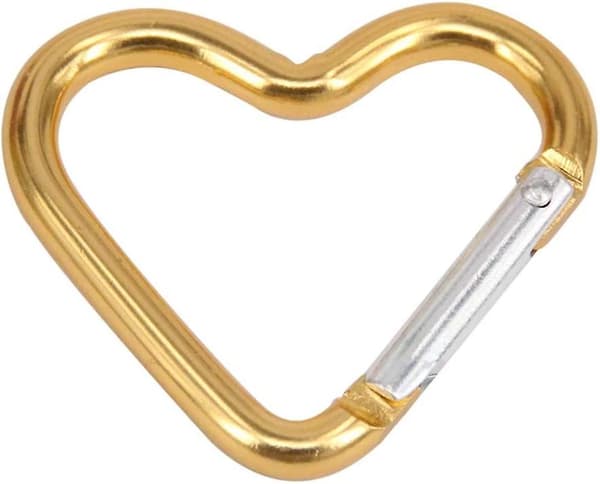Pakke med 20 Multifunktionelle Hjerteformede Robust Aluminium Karabinhager (Tilfældig Farve)