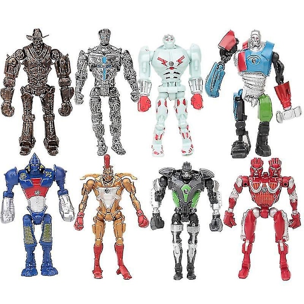 8 st 13 cm film Real Steel Zeus Atomic Midas Adam Invader Robot Noisy Boy Actionfigur Figur Leksak Present