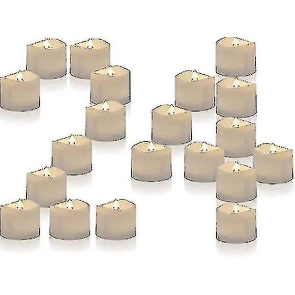 Hemmory Flamlösa Ljus, 24-Pack Votivljus LED-Tealight Ljus