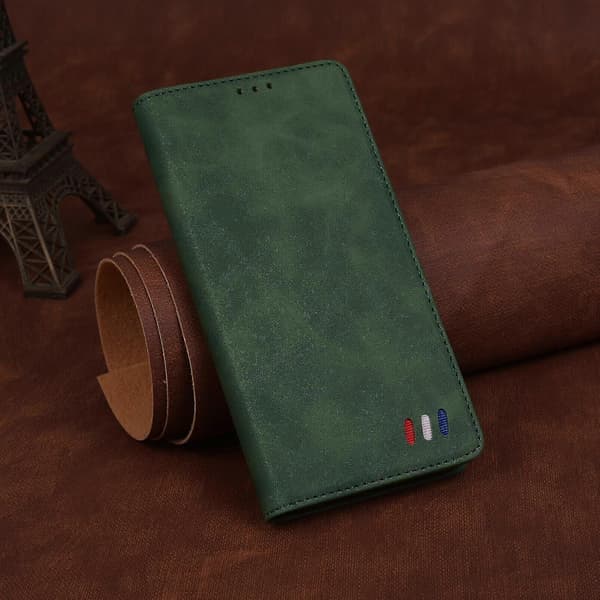 Iphone 12 Mini Fodral Magnetisk Stängning Plånbok Bok Flip Folio Ställ Visning Läderfodral Stötsäkert - Grön