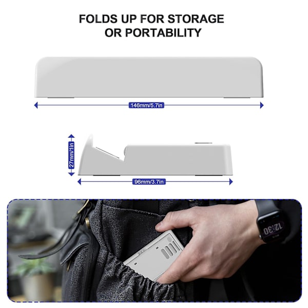 JYS JYS-RA001 Stativ for ASUS ROG Ally/Steam Deck/Switch Spillkonsoll ABS Skrivebordsbrakett Støttefeste