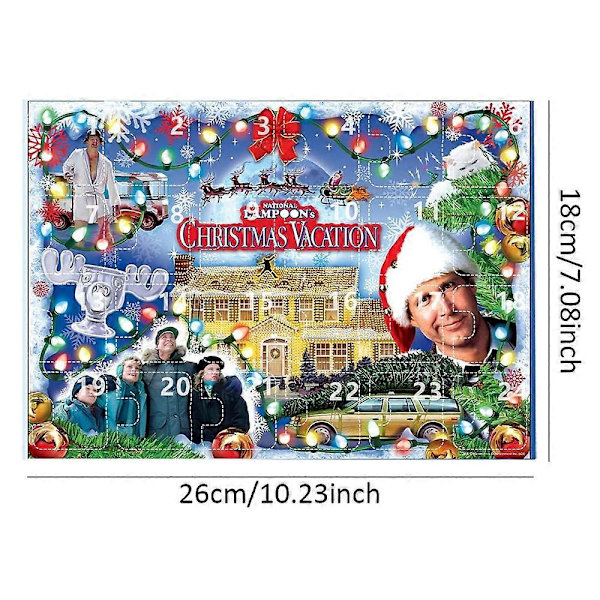2024 Juleferie Adventskalender National Lampoons 24 Dage Jul Nedtælling Hængende Pynt Dekoration Blind Box Gave