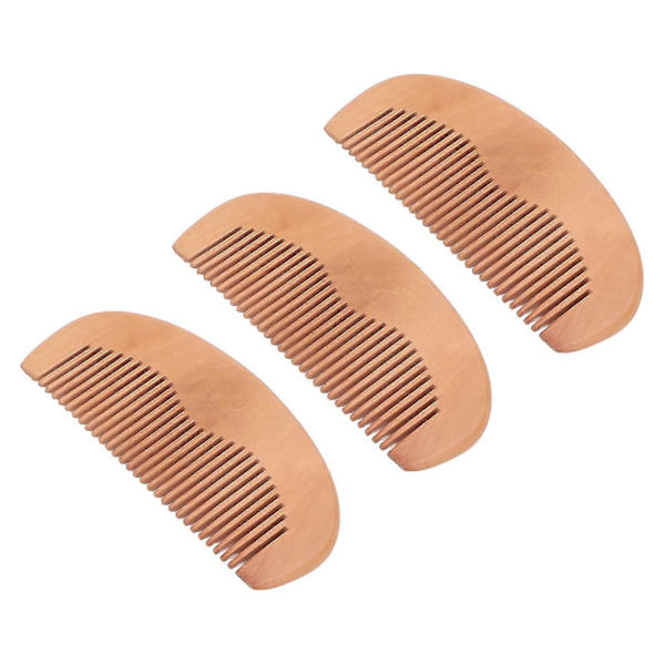 Träkam - Professionell Ergonomisk Avredande Hårkam för Hårstilering (3-pack)