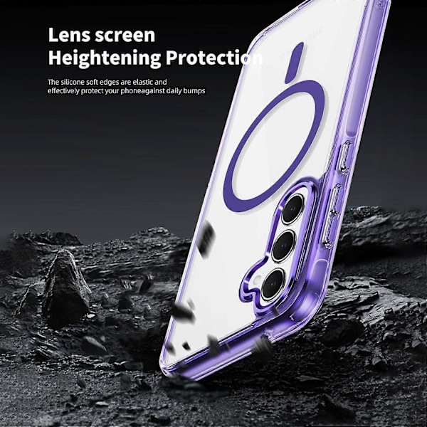 Skal för Samsung Galaxy A55 5G Kompatibelt med MagSafe TPU+PC Transparent Mobilskal