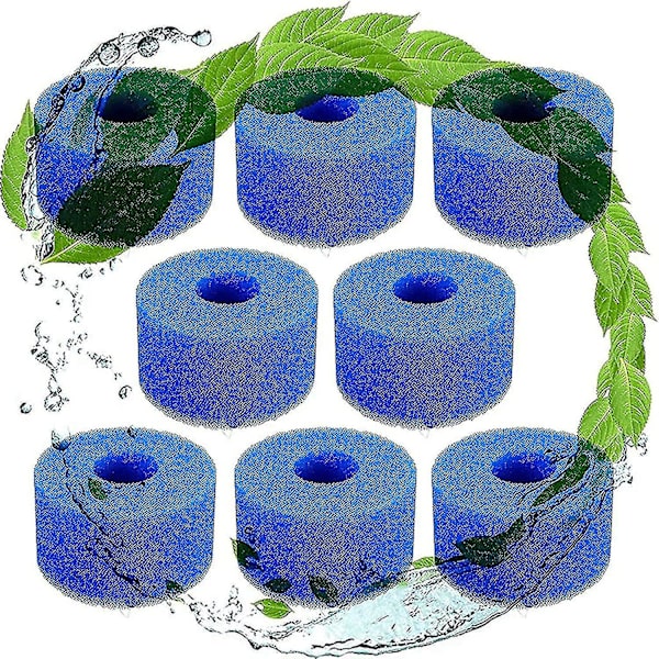 8-pak Filter Svamp Filter S1 Type Genanvendelig og Vaskbar Skumfilter Svamp til Lazy Spa Spa Filter