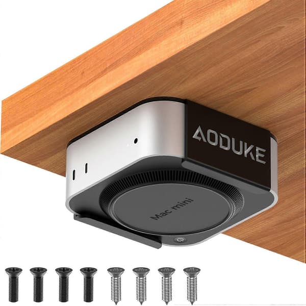 AJM4-B til Mac Mini M4/M4 Pro Mini PC Stand Aluminium Legering Under Bord Monteringsbeslag