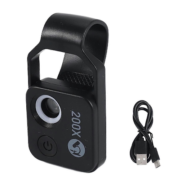APEXEL 200X Mikroskopobjektiv Utan CPL Mobil LED svart
