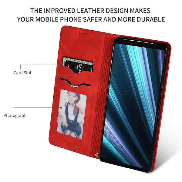 Retro Skin Feel Business Magnetisk Horisontal Flip Lærveske for Sony Xperia 1 & Xperia XZ4