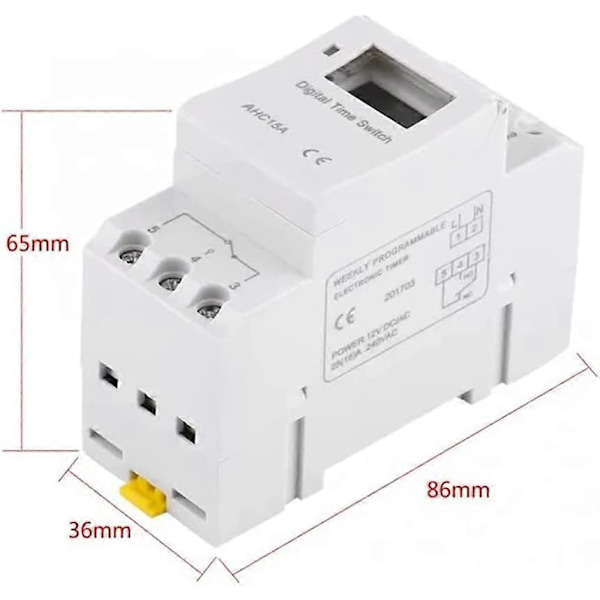 Programmerbar digital timer, daglig strömbrytare, Astro Digital, 220 V typ Ahc15 A, elektrisk timer