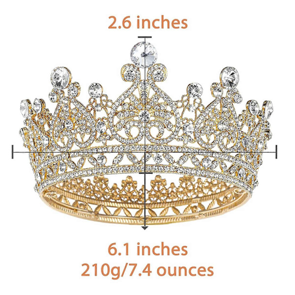 Guld Prinsessekrone til Kvinder - Dronningekroner til Kvinder, til Bryllup