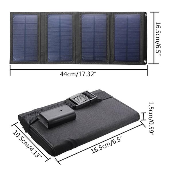 100W Foldbar USB Solpanelcelle Bærbar Foldbar Vandafvisende Plade Udendørs