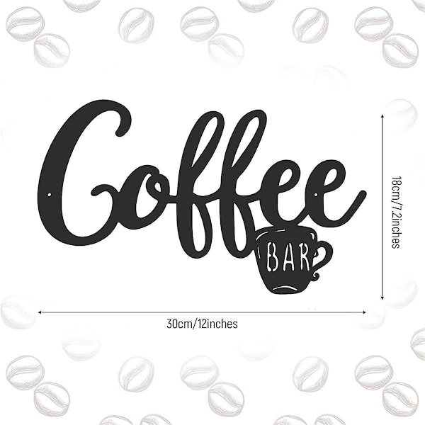 Metallhängande kaffebar väggskylt krukhängande skylt men först kaffemtallskylt kaffestation