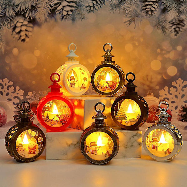 Jul LED-Ljuslykta Jultomte Bordlampa Ornament Dekoration ;röd)(1st)