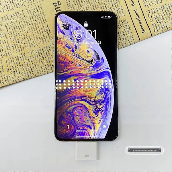 Lightning till 30-Pin Adapter Stödjer Laddning Dataöverföring Kompatibel För IPhone IPad IPod 11 XS X 8 7Plus 6S 6S Plus 5S SE