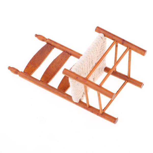 1/12 Dukkehuss Miniature Møbler Træ Mini Stol Model Brun