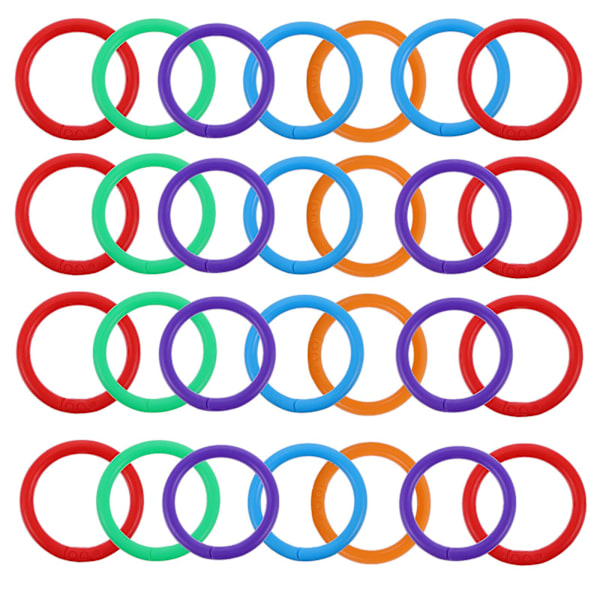 100 stk. Løse Bladsamlerringe Multifunktionelle Snap Ring Løse Papir Notesbog Ring