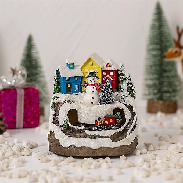 LED Lys Julehus Landsby Lysende Ornament A