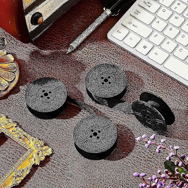 4-pack Skrivmaskinsband Dubbelspolsband Skrivmaskinsbandsbläck Dubbelspolsbläck Ersättningsdel För De Flesta
