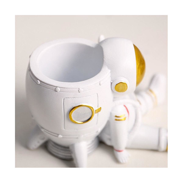 Astronaut pennhållare / pennkoppshållare, astronautfigurer barnrumsdekoration, prydnad