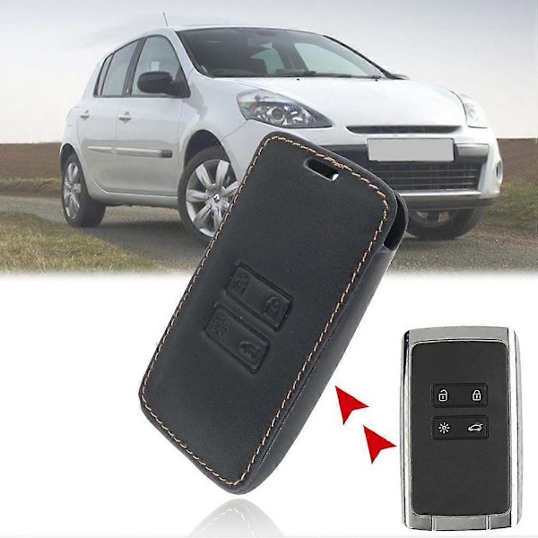 Bil Smart Nøgle Shell Cover Beskyttelsesetui Fob Til Renault Clio Megane Captur Kadjar Koleos Espace 2016 2017 2018 2019 2020 2021