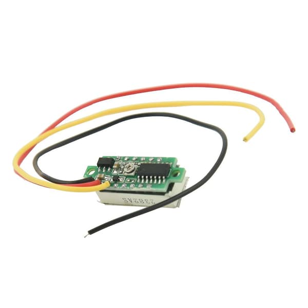 Mini Digital Voltmeter DC 0-100V LED Panel Voltmeter 3-cifret med 3 ledninger Rød