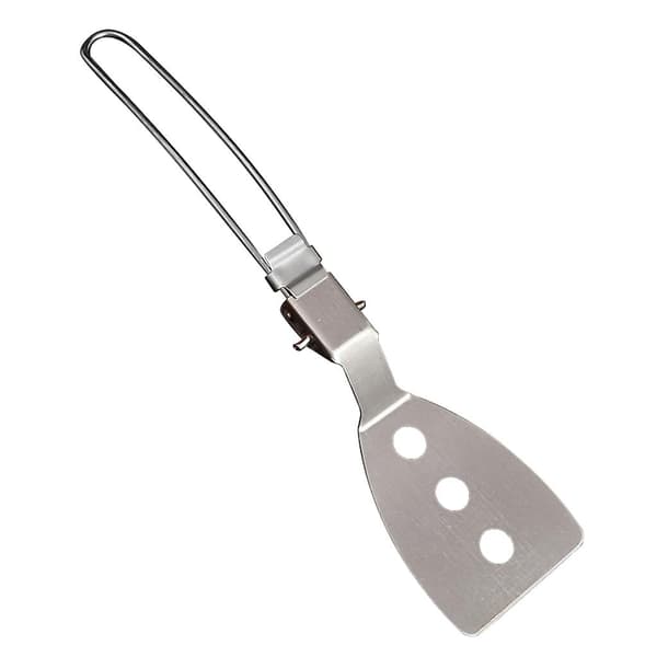 Fällbar Stekspatel i Rostfritt Stål för Utomhuscamping Picknick Stekt Kött Spatel
