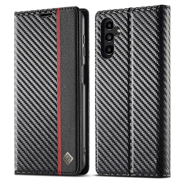 För Samsung Galaxy A34 5G LC.IMEEKE Kolfiberläder Telefonfodral