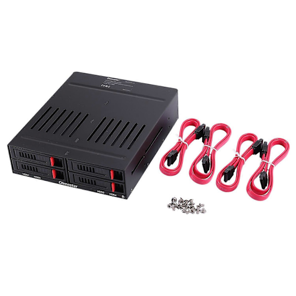 Oimaster He-2006 4 Slots Sata Intern Rack 2.5 Tum Hårddiskfodral Intern Mobil Rack Med Led I