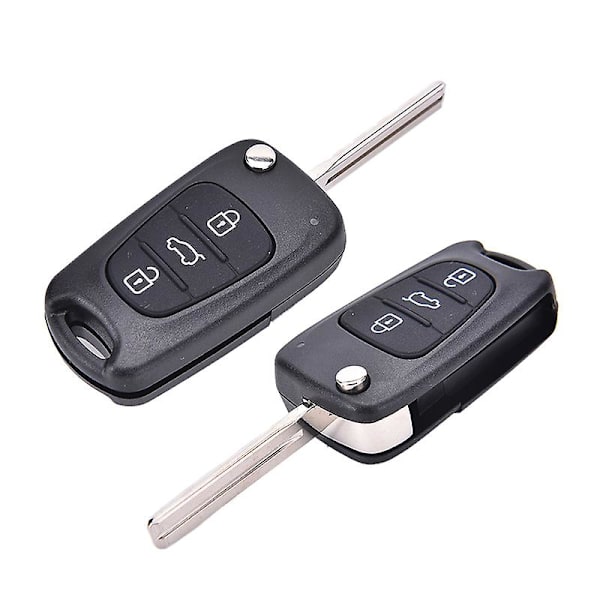 Fjärrvikbar nyckelskal 3 knappar Fob för Hyundai I20 I30 Ix35 I35 oskuren