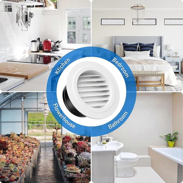 150mm Ventilationsventil med Skyddsgaller - ABS (150mm)