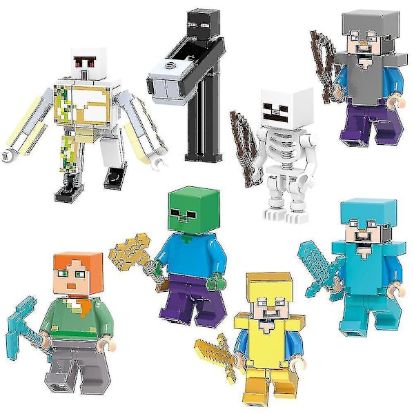 8 stk. Figurer Sæt Actionfigur Minifigurer Legetøj Til Børn Display Legetøj Fødselsdagsfestgaver Til Voksne Og Børn Drenge Piger