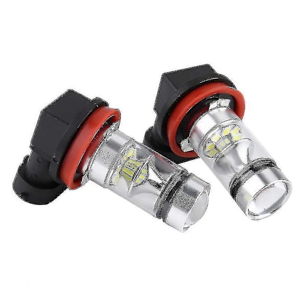 2x H8 H9 H11 6000k Super White 100w LED-ajovalolamppujen sarja sumuvaloille autoon - XINGX