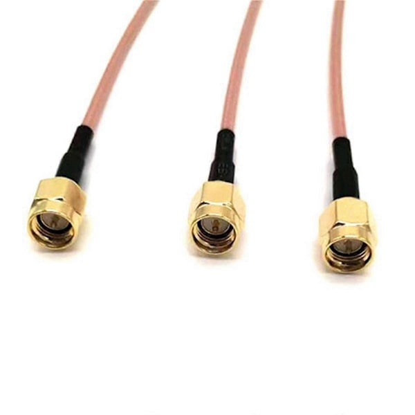3-pack RF-koaxialanslutningskabel SMA-delare SMA hane till dubbla SMA-honkoaxialkabel