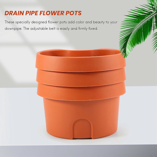 3 st/paket Unika stuprörstrattar Blomkrukor Dräneringsrör Blomkrukor Tråg Dräneringsrör Trädgårdspl