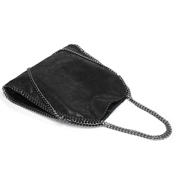 Axelveske dame kæde luksus håndtaske kæde blød taske crossbody taske dame håndtaske Sort