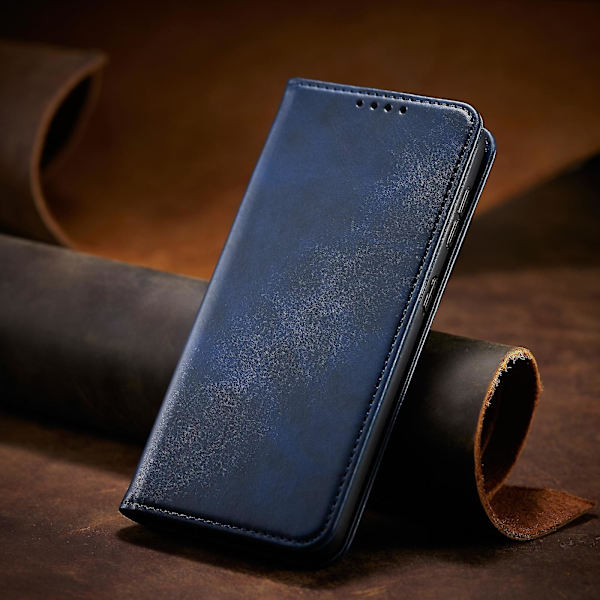 Yhteensopiva Lg V40 Thinq:n kanssa - Nahkainen vaakasuora magneettinen lompakko-kotelo, jossa on teline, korttipaikat ja lompakko