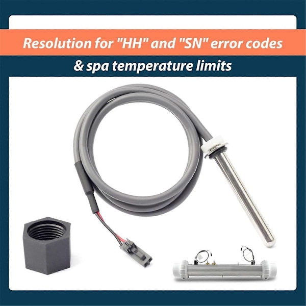 Hot Tub Sensor for Balboa Spa Varmeapparat M7 System med 24inch Kabel Temp/Høy Grense, Hot Tub Sensor Erstatning