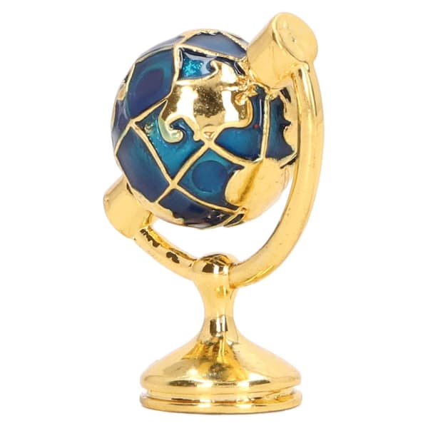 Dukkehust Mini Globe Metal Model Robust Glansful Eksklusiv til Studie Møbler 1:12 Skala