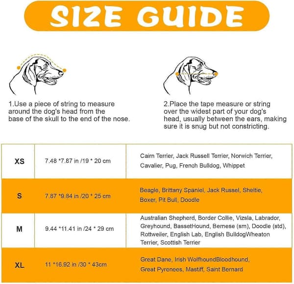 Hunde-marknet, åndbart mesh-ansigtsskjold til mellemstore til store hunde, sort, XL