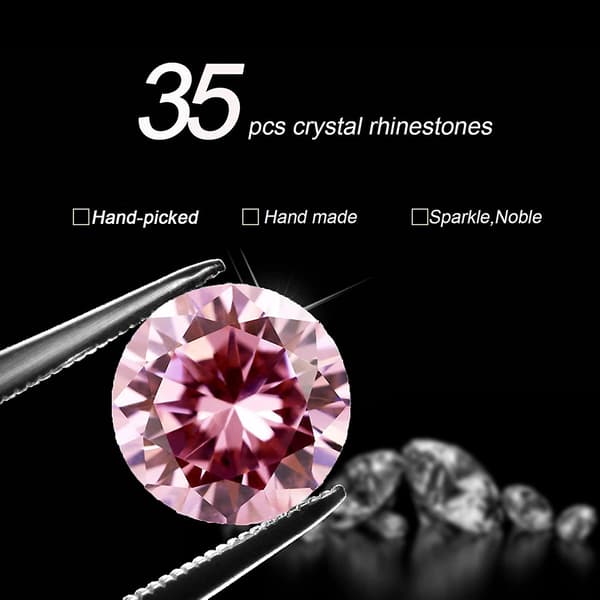 2 stk Krystall Rhinestone Ring til Bildekor, Auto Motor Start Stopp Dekorasjon Krystall Interiør Ring Dekal