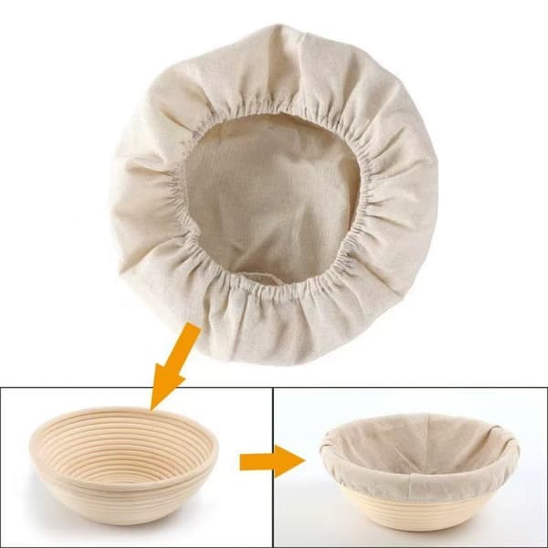 Sett med 5 lintrekk til hevekurver (2 runde + 3 ovale) for brødbaking
