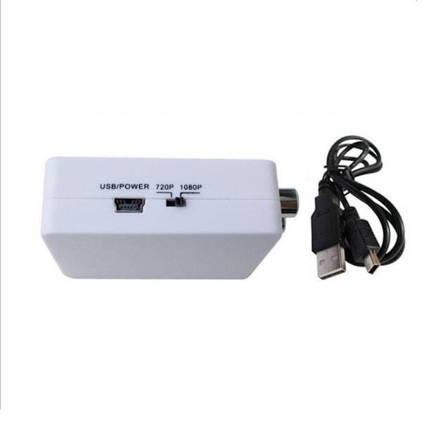 RCA til HDMI 1080p AV til HDMI Videokonverter Mini RCA Composite CVBS Adapter - FARVE: Sort