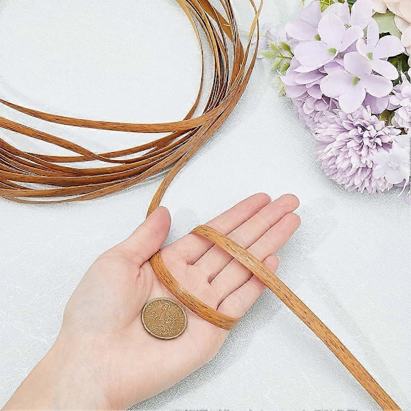 8mm x 10m Rattanvävmaterial Webbing Korg Vävning Reed Tillbehör Syntetisk Rattan Vävd Möbel Reparationskit Plast Cane Fix för Trädgård Pati