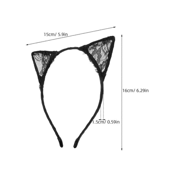 Spets Kattöron Hårband för Maskerad med Tråddesign